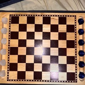 Vintage Classic Collection Hardwood Checker Set